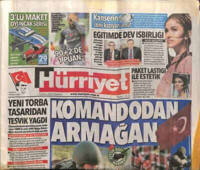 Hürriyet Gazetesi 3 Şubat 2018 - Başkentteki Patlama Bombalı Saldırı Çıktı - Afrinde 12 Günde 82 Roket Attılar GZ125615 - 1
