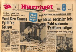 Hürriyet Gazetesi 3 Temmuz 1963 - Yeni Kira Kanunu Eylülde Çıkıyor GZ70932 - 1