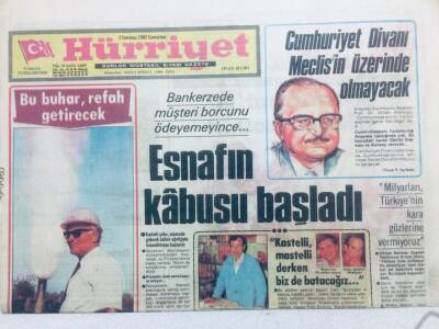 Hürriyet Gazetesi 3 Temmuz 1982 - Esnafın Kabusu Başladı GZ41740 - 1