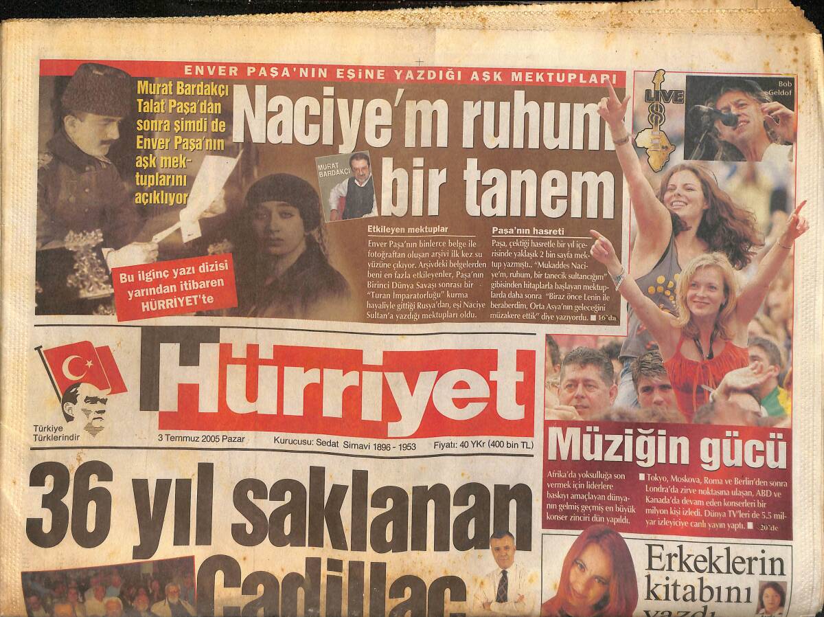 Hürriyet Gazetesi 3 Temmuz 2005 - Suriye İlk Kez PKK'yı Kınadı - Pi Hesabında Dünya Rekoru GZ159597 - 1