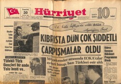 Hürriyet Gazetesi 30 Aralık 1963 - Kıbrısta Dün Çok Şiddetli Çarpışmalar Oldu GZ70894 - 2