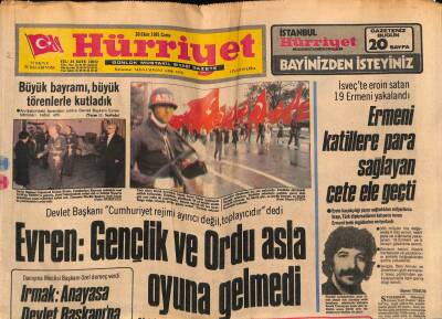 Hürriyet Gazetesi 30 Ekim 1981 - Ermeni Katillere Para Sağlayan Çete Ele Geçti GZ54572 - 1