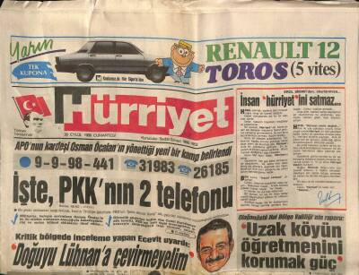 Hürriyet Gazetesi 30 Eylül 1989 - Harika Avcı , Başıyla Dertte GZ80852 - 1