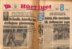 Hürriyet Gazetesi 30 Haziran 1963 - DeGaulle , Amerikanın Dostluğuna Güvenemiyor GZ70926 - 2