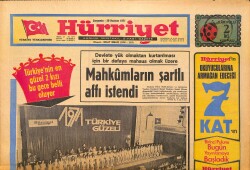 Hürriyet Gazetesi 30 Haziran 1971 - Darüşşafaka Giriş İmtihanına İlk Defa Kız Öğrenciler Katıldı - Mahkûmların Şartlı Affı İstendi GZ157611 - Gökçekoleksiyon