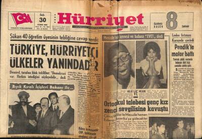 Hürriyet Gazetesi 30 Kasım 1965 - Sevim Çağlayan , Boşandığı Kocası Yılmaza Adliyede Bağırdı Yıkıl Karşımdan GZ91620 - 1