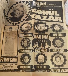 Hürriyet Gazetesi 30 Mart 1978 - Aşiyan Müzikholü Afişi * Gönül Yazar - Fatma Girik - Tanju Okan - Oya Peri - Yeşim Soydan GZ81666 - 2