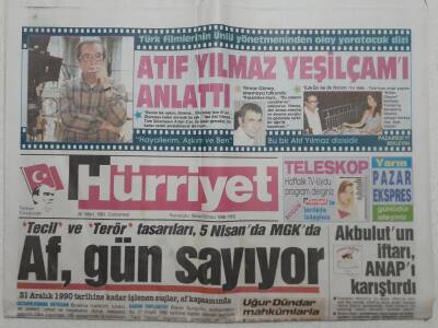 Hürriyet Gazetesi - 30 Mart 1991 - Şimdi Rumlar Zorda GZ111698 - 1