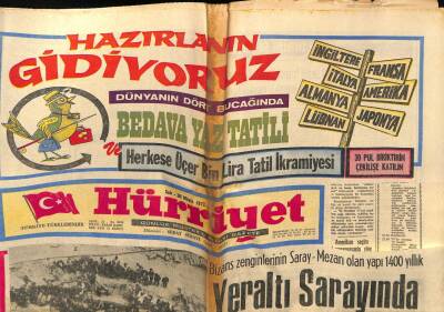 Hürriyet Gazetesi 30 Mayıs 1972 - Yeraltı Sarayında Halk Define Arıyor GZ76818 - 1