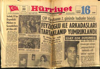 Hürriyet Gazetesi - 30 Nisan 1967 - Turhan Feyzioğlu İle Arkadaşları Yumruklandı GZ99312 - 1