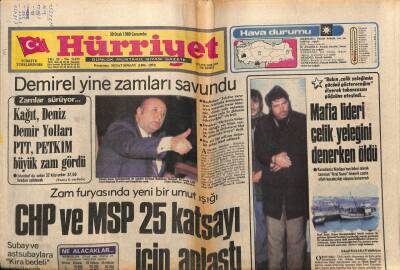 Hürriyet Gazetesi 30 Ocak 1980 - Mafya Lideri Çelik Yeleği Denerken Öldü GZ56268 - 1