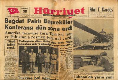 Hürriyet Gazetesi 30 Temmuz 1958 - Kıbrısta Ateşe Verilen Türk Evlerinin Sayısı 285i Buldu GZ68946 - 1