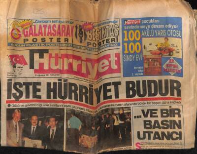 Hürriyet Gazetesi 31 Ağustos 1991 - Dalan , Yılmaza Meydan Okudu GZ69442 - 2
