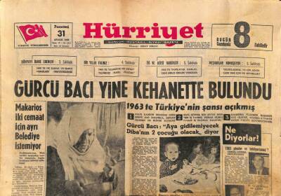 Hürriyet Gazetesi 31 Aralık 1962 - Makarios İki Cemaat İçin Ayrı Belediye İstemiyor GZ93522 - 1