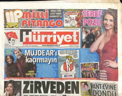Hürriyet Gazetesi 31 Aralık 2014 - Obama İçin Düğün Yeri Değişti - Ombudsman Soma İçin Rapor Yazdı GZ106180 - 1