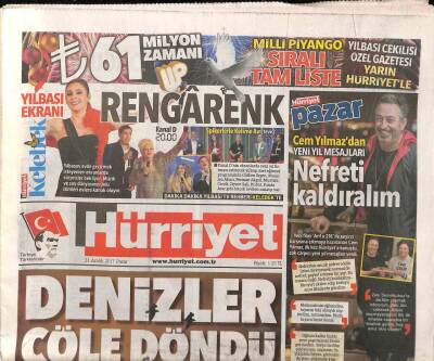 Hürriyet Gazetesi 31 Aralık 2017 - Cem Yılmazdan Yeni Yıl Mesajları Nefreti Kaldıralım GZ84378 - 1