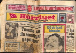 Hürriyet Gazetesi 31 Ekim 1971 - İstanbul Kerbelaya Döndü , Taşıma Su İle Ameliyat Yapılıyor GZ70911 - 2