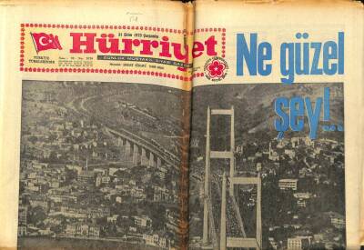 Hürriyet Gazetesi - 31 Ekim 1973 - Ne Güzel Şey,, Boğaz Köprüsü.. GZ99300 - 1