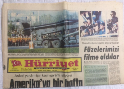 Hürriyet Gazetesi 31 Ekim 1975 - Amerikaya Bir Hafta Süre Verdik - GZ19852 - 1