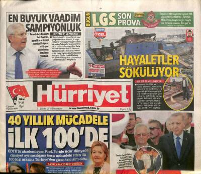 Hürriyet Gazetesi 31 Mayıs 2018 - Sanayi Devleri 16 Yılın Zirvesinde - Aziz Yıldırım En Büyük Vaadim Şampiyonluk GZ125640 - 1