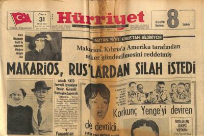 Hürriyet Gazetesi 31 Ocak 1964 - Makarios , Ruslardan Silah İstedi GZ81602 - 1