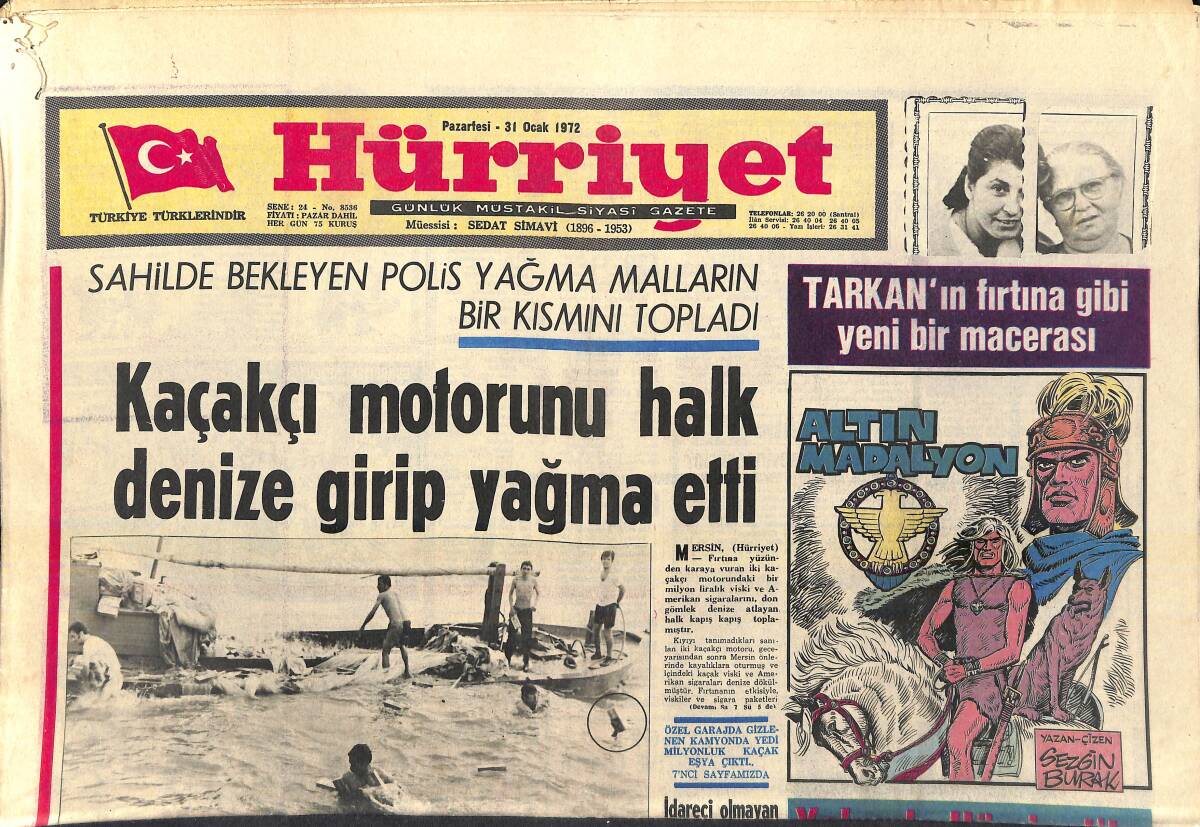 Hürriyet Gazetesi 31 Ocak 1972 - İnşaatı 3.5 Yıl Süren Aksaray Geçidi Açıldı - Demirel: İdamların Tartışılması Adalete Tesir Eder GZ156958 - 1