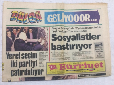 Hürriyet Gazetesi 31 Ocak 1984 - Yerel Seçim İki Partiyi Çatırdatıyor - GZ17797 - 1