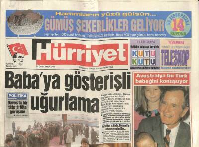 Hürriyet Gazetesi 31 Ocak 1992 - Demirel Avrupanın Ruhuna Geldim GZ88308 - 1