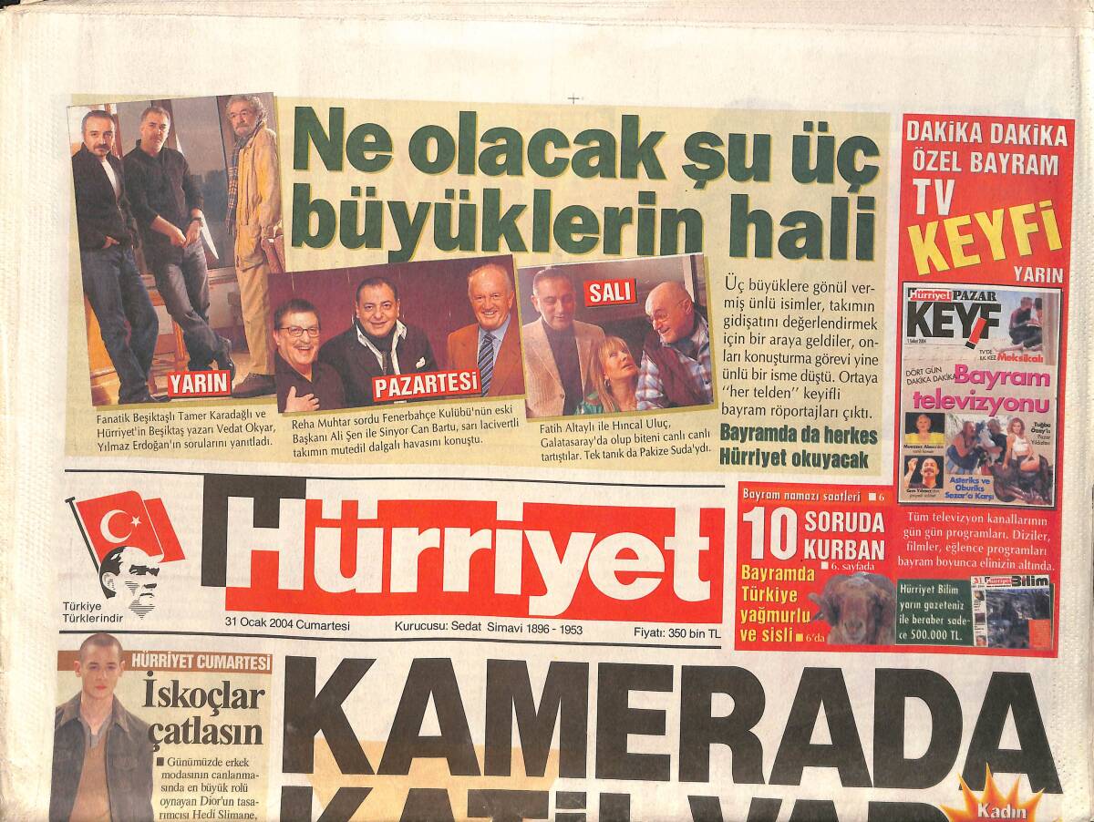 Hürriyet Gazetesi 31 Ocak 2004 - Terim: Işığı Niye Söndürdünüz - Powell: Kerkük'te Özel Bir Durum Var GZ3436 - 1