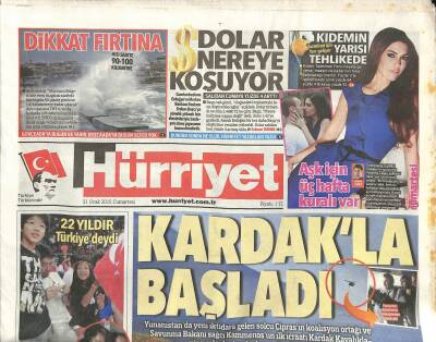 Hürriyet Gazetesi 31 Ocak 2015 - Işidin Hedefi Kerkük GZ115908 - 1