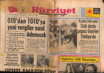 Hürriyet Gazetesi 31 Temmuz 1970 - Taşlık Gazinosu Dev Boy Zeki Müren Afişi - Prenses Margaretin Gözleri Kör Oluyor GZ117534 - 1