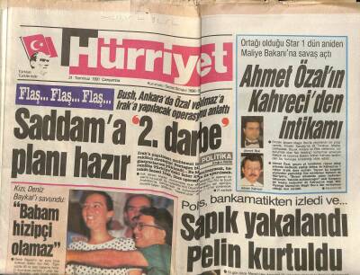 Hürriyet Gazetesi 31 Temmuz 1991 - Ahmet Özalın Kahveciden İntikamı GZ67804 - 2