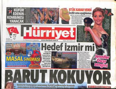 Hürriyet Gazetesi 31 Temmuz 2013 - Jennifer Lawrence Oscar Zengini - Küfür Edenin Kombinesi Alınacak GZ100090 - 1