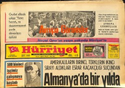 Hürriyet Gazetesi 4 Ağustos 1972 - Almanya'da Bir Yılda 224 Türk Tutuklandı - Avrupa Görmüşler GZ157556 - Gökçekoleksiyon