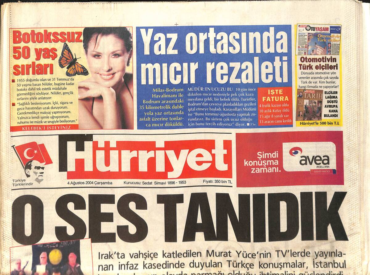 Hürriyet Gazetesi 4 Ağustos 2004 - Mecidiyeköy'de Galatasaray'ın Kucaklaşma Ve Veda Gecesi - Bayhan: Ben Doğru Olanı Yaptım GZ3309 - 1