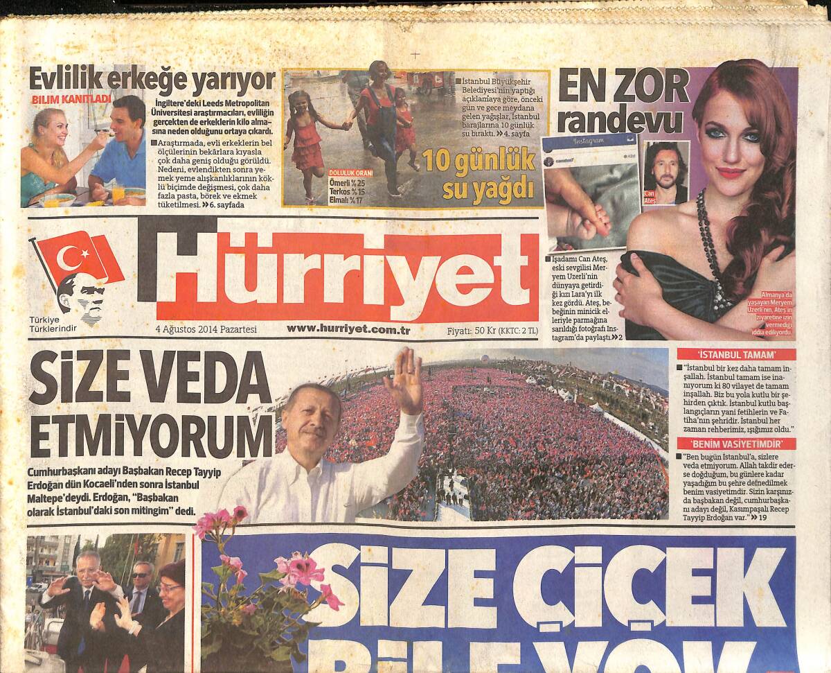 Hürriyet Gazetesi 4 Ağustos 2014 - Adana Karataş Kapalı Cezaevi'nde Yönetimle Kadın Mahkûmlar Arasında Uzun Süredir Devam Eden Bir Çiçek Savaşı Var GZ160145 - 1