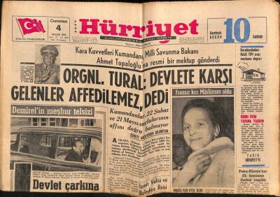 Hürriyet Gazetesi 4 Aralık 1965 - Menderesin Hostesi Kocasından 800 Lira Nafaka Alacak GZ76307 - 1