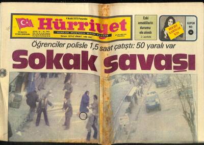 Hürriyet Gazetesi 4 Aralık 1975 - Kocamustafa Paşa Sanki Lübnanda Bir Sokaktı GZ76397 - 1