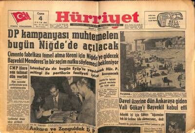 Hürriyet Gazetesi 4 Ekim 1957 - Rüştü Erdelhun Genelkurmay Başkanı Oldu GZ71143 - 2