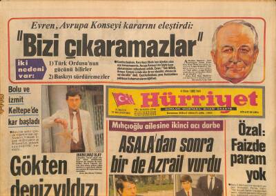 Hürriyet Gazetesi 4 Ekim 1983 - Yunanistan , Kıbrısa Komando Yığıyor - Mıhçıoğlu Ailesine İkinci Acı Darbe . Asaladan Sonra Bir de Azrail Vurdu GZ127503 - 1