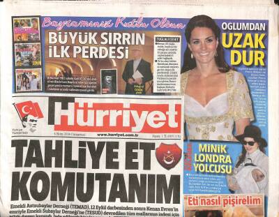 Hürriyet Gazetesi 4 Ekim 2014 - Kobaniye Sessiz Destek - Konsorsiyum Neden Olmuyor ? GZ106268 - 1