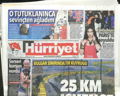 Hürriyet Gazetesi 4 Ekim 2016 - Bulgar Sınırında Tır Kuyruğu - Nobel Tıp Ödülü Japonyaya Gitti GZ113030 - 1