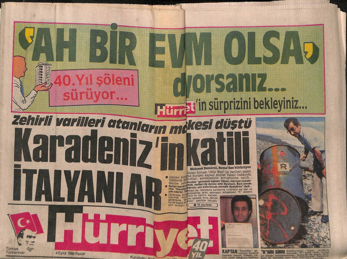 Hürriyet Gazetesi 4 Eylül 1988 - Irak'la Çatışmadan Döndük - Uğur Süzer Interpol'lük GZ149559 - 1