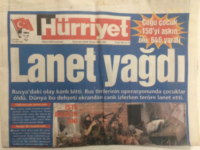 Hürriyet Gazetesi 4 Eylül 2004 - Rusların İkinci Kurtarma Katliamı GZ27721 - 1