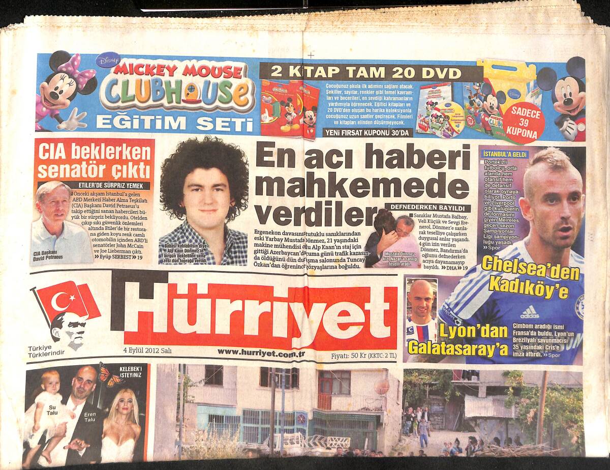 Hürriyet Gazetesi 4 Eylül 2012 - Hamilton Ölümden Döndü - Enflasyon Beklenenden Yüksek Geldi GZ160233 - 1