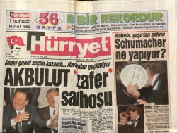 Hürriyet Gazetesi 4 Haziran 1991 - Yıldırım Akbulut Zafer Sarhoşu GZ61733 - 1