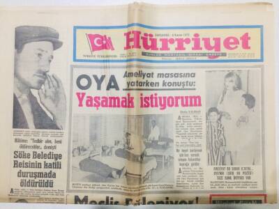 Hürriyet Gazetesi 4 Kasım 1970 - Tifo Hızla Yayılıyor GZ53787 - 1