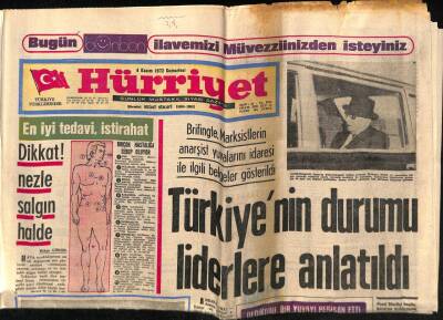 Hürriyet Gazetesi 4 Kasım 1972 - CHP Merkez Yönetim Kurulu Bakanları Çekme Kararında GZ67346 - 2