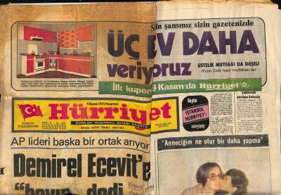 Hürriyet Gazetesi 4 Kasım 1974 - Demirel Ecevite Hayır Dedi GZ54634 - 1