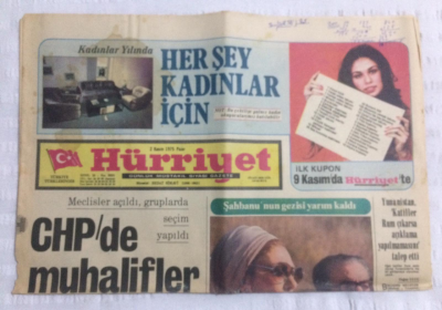 Hürriyet Gazetesi 4 Kasım 1975 - Her Şey Kadınlar İçin - GZ19627 - 1